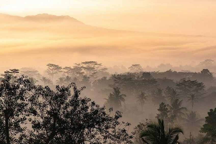 A mythical moment of Borobudur temple