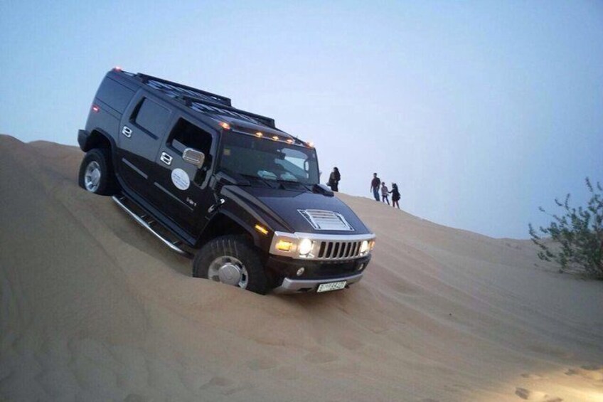 Private Hummer Desert Safari Abu Dhabi with Hot BBQ Dinner