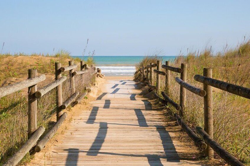 One of the many secluded beaches