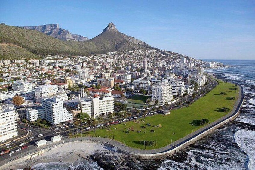 Aerial view of the Sea Point Promenade