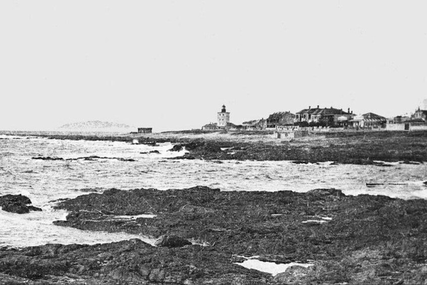 Old photograph of Green Point Lighthouse 