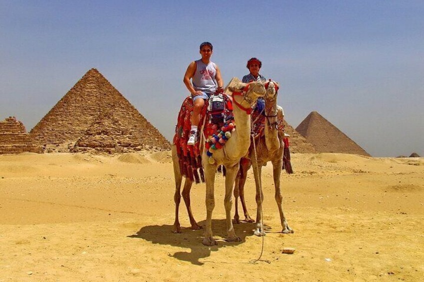 Giza pyramids camel ride