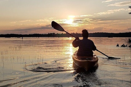 Guided Sunset Kayak Tour on Sebago Lake, Maine