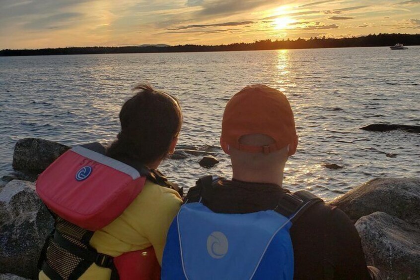 Guided Sunset Kayak Tour on Sebago Lake, Maine
