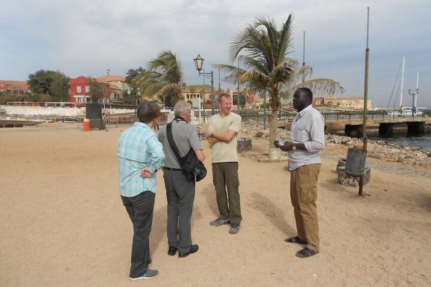 Giving a presentation of GOREE island