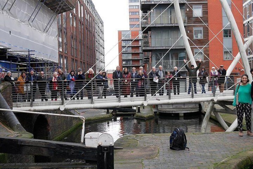 Islington Place footbridge is a great stopping point on our canal walk to the Jewellery Quarter.