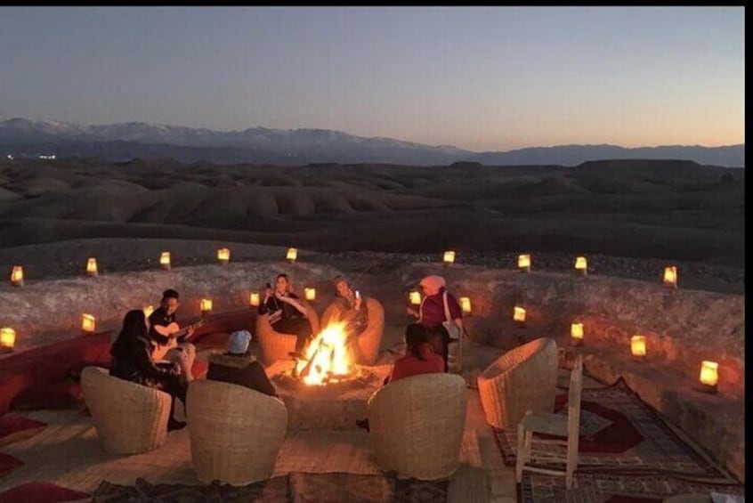 WOW dinner at Agafay Desert with Sunset from Marrakech