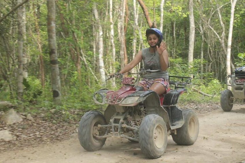 Riviera Maya Jungle Half-Day Tour: ATV, Ziplines, Cenote Swim, Rappel