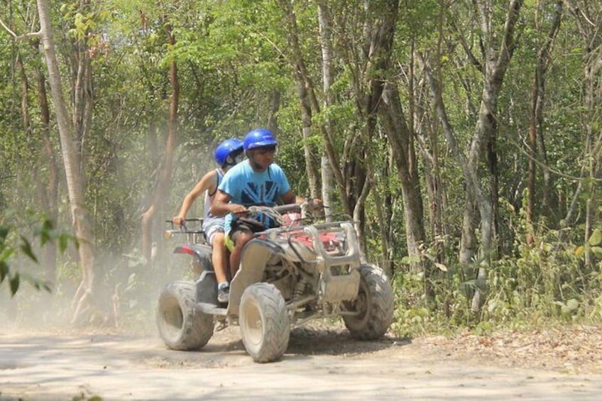 Riviera Maya Jungle Half-Day Tour: ATV, Ziplines, Cenote Swim, Rappel