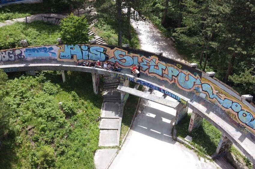 Bobsled track from Winter Olympics