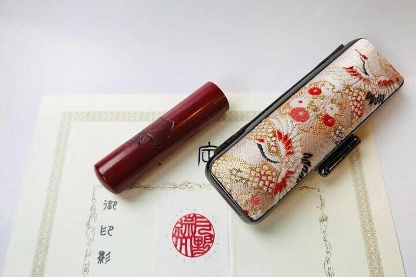 The symbol of Japanese culture is the HANKO stamp.　All Japanese people have a HANKO stamp. Then, it is stamped along with the signature in marriages, contracts, etc.