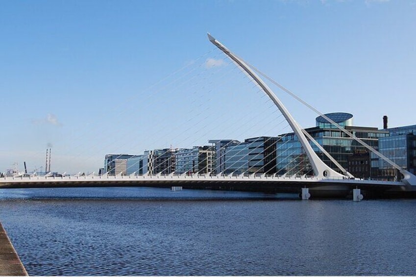 Samuel Beckett Bridge over the River Liffey Dublin. 