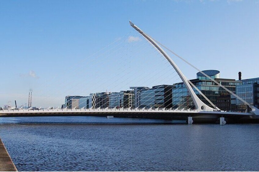 Samuel Beckett Bridge over the River Liffey Dublin.