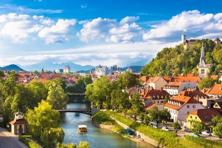 Ljubljana, the river and castle