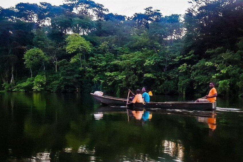 Locals canoeing on the Nile