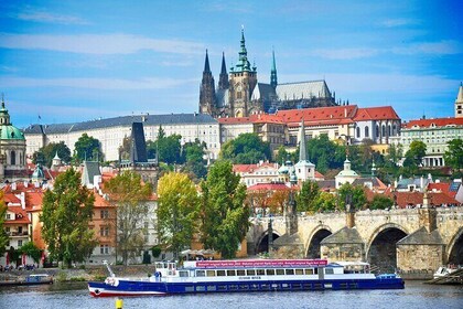 Halvdagstur i Praha med cruise på Vltava-elven