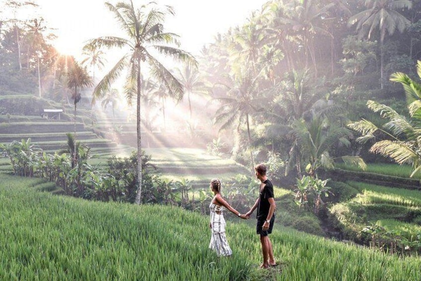 Take photos with your friends and lover at Tegalalang rice terraces