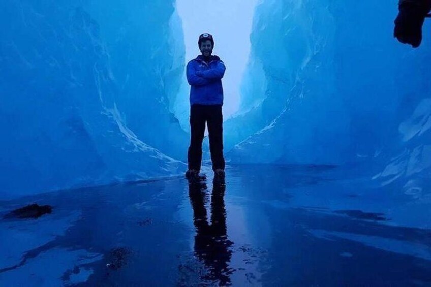 Crystal Blue Ice Cave Adventure