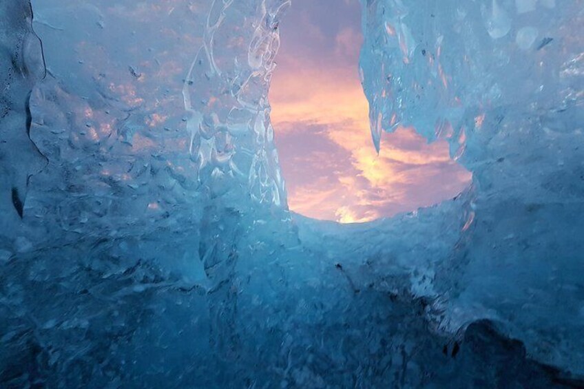 Crystal Blue Ice Cave Adventure