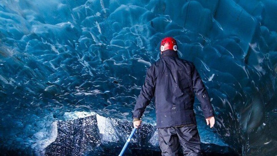 Crystal Blue Ice Cave Adventure