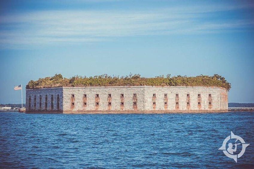 Fort Gorges... view from Portland. All tours remain on land!
