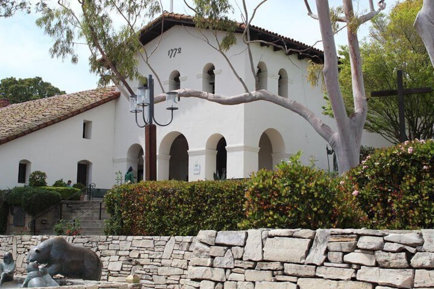 The beautiful Mission San Luis Obispo de Tolosa and the aptly named Bear Fountain.