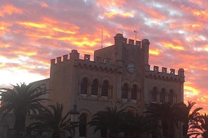 Ciutadella sunset and City Hall