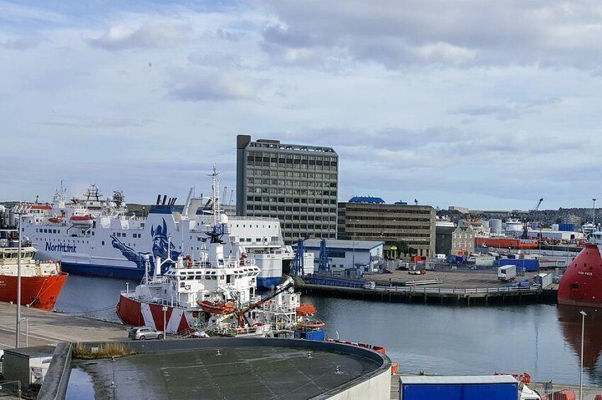 Aberdeen harbour from Maritime Museum