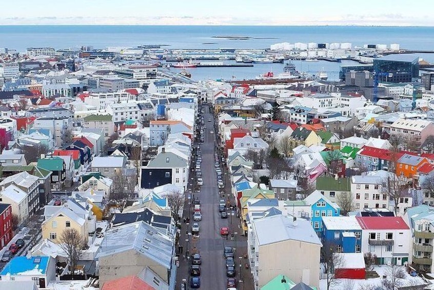 View over central Reykjavik