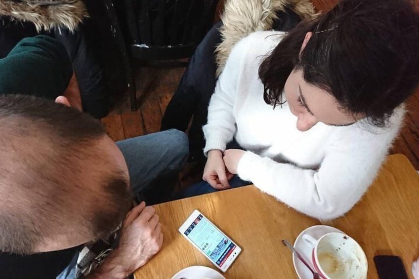 Pause to pop into a cafe anytime.