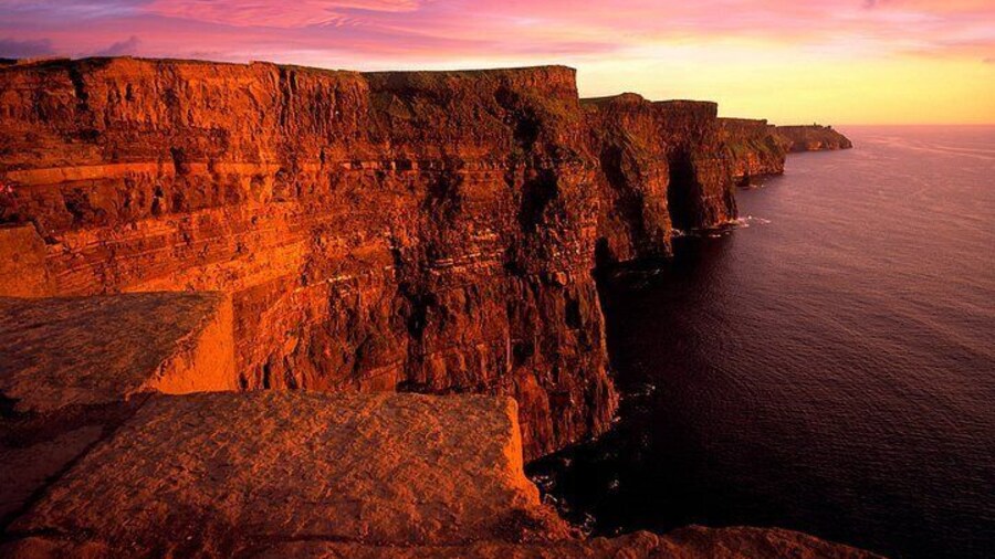 Cliffs of Moher at sunset