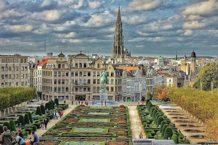 Colorful city of Brussels.