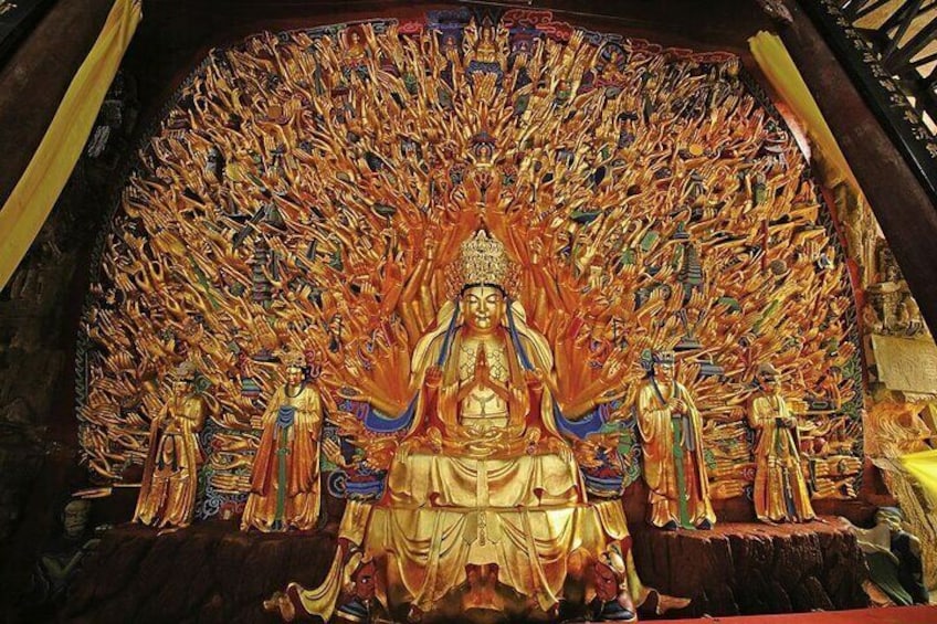 Thousand arms Guanyin in Baoding.