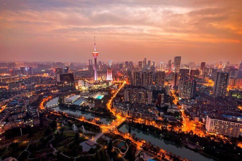 Chengdu City, a splendid metropolis in western China, the capital city of Sichuan Province.