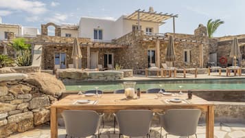 Breakfast, lunch, dinner served; Mediterranean cuisine, garden views