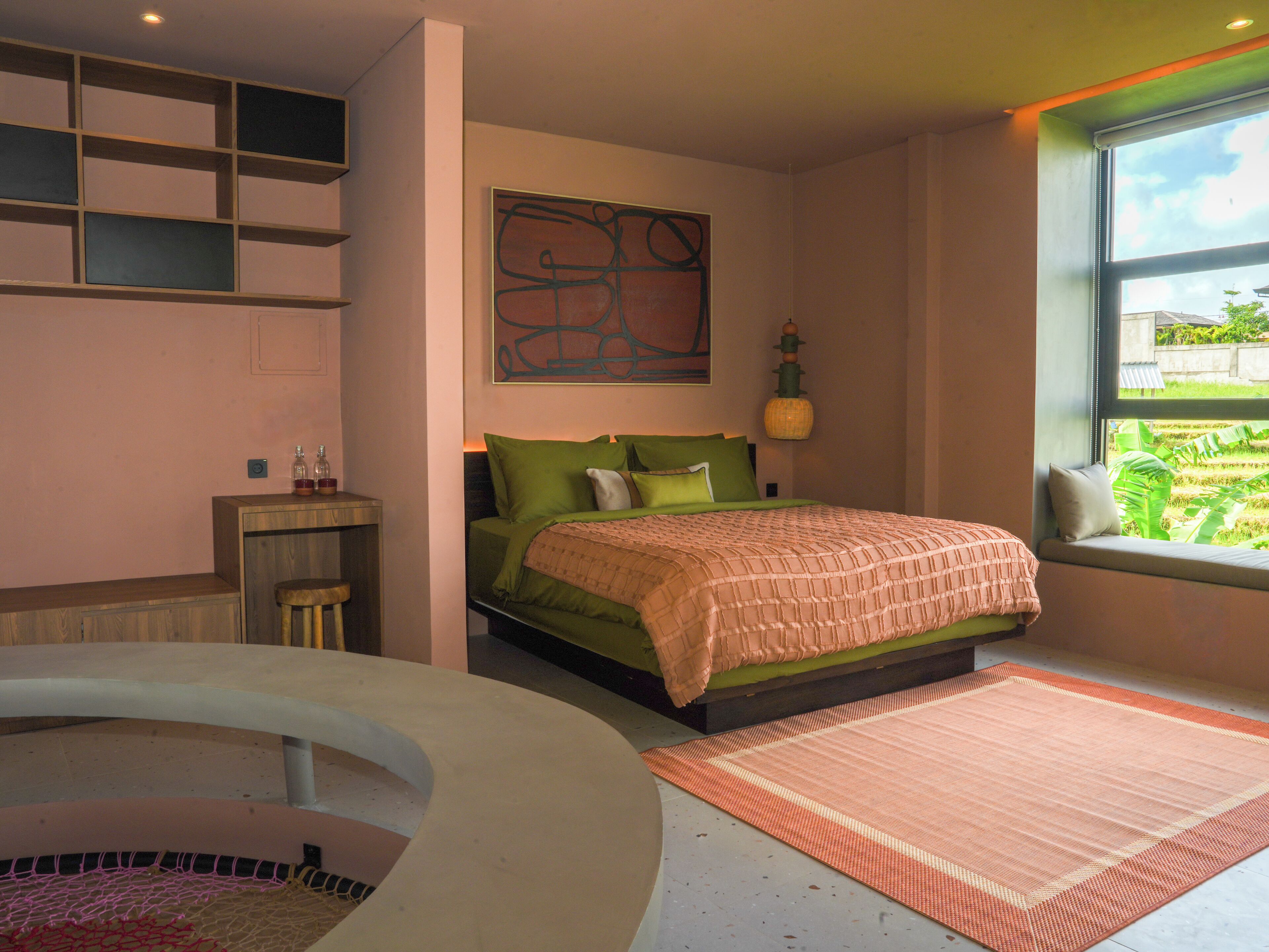 Villa Deluxe, 1 letto king con divano letto, piscina privata, vista fiume | Sala da pranzo