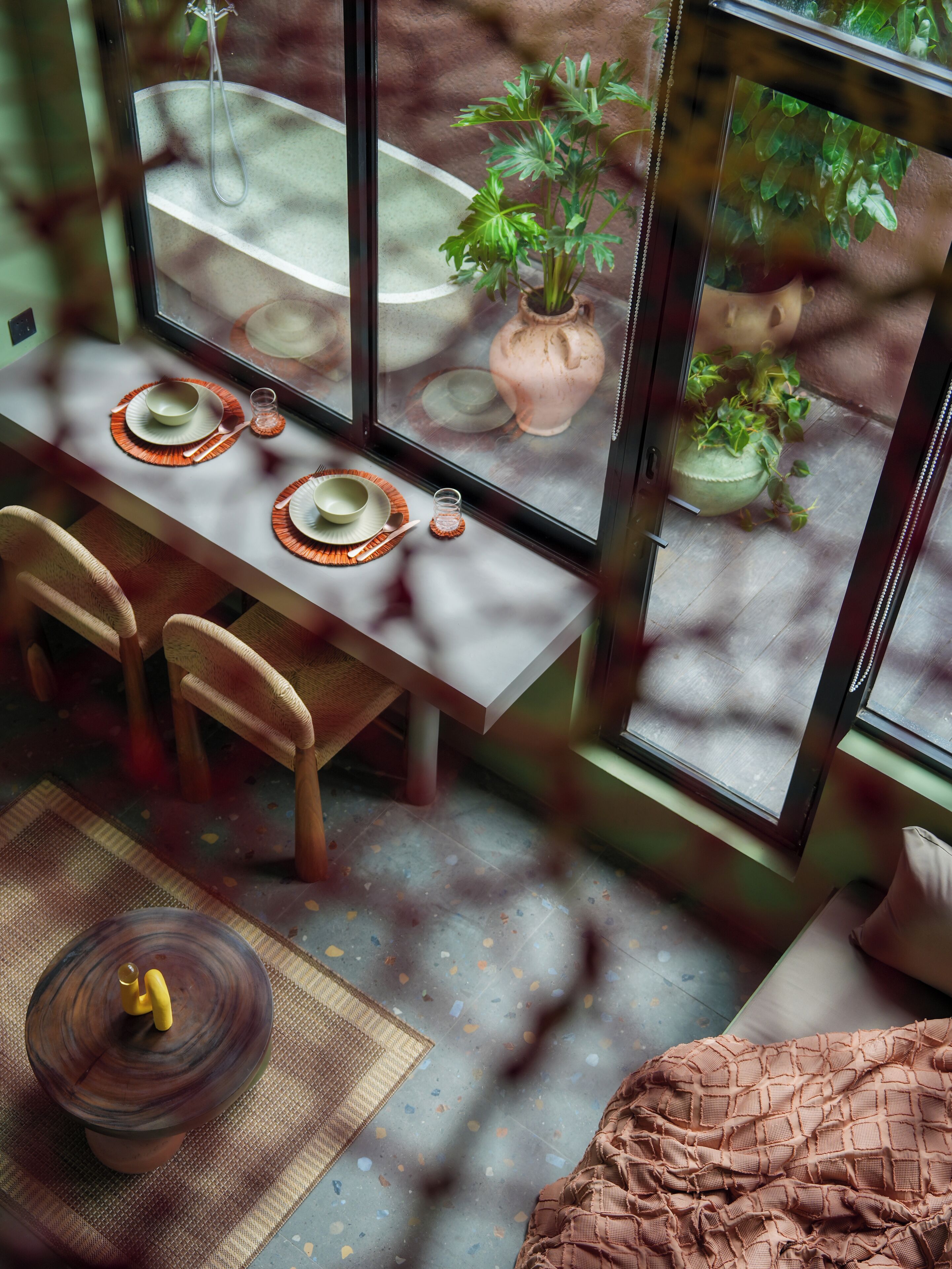 Villa Deluxe, 1 très grand lit et 1 canapé-lit, piscine privée, vue fleuve | Salle à manger