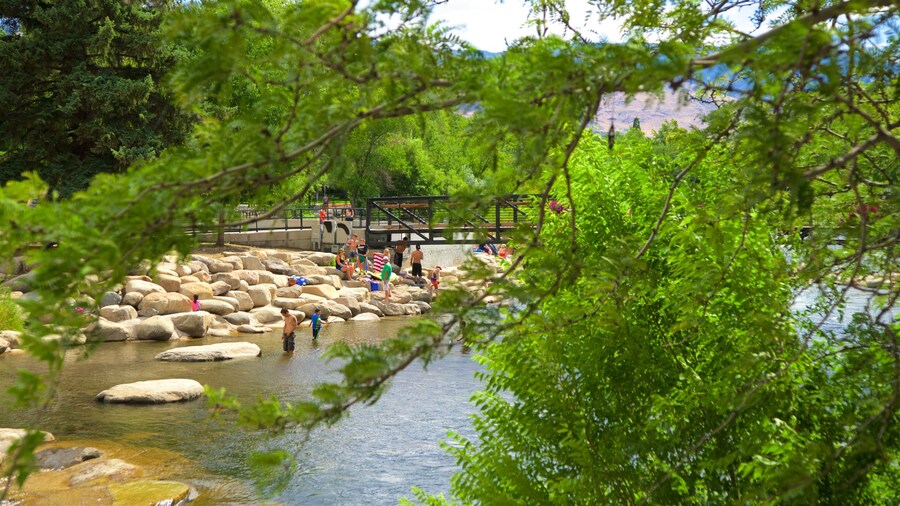 Scenic view of Wingfield Park along the Truckee River in Reno, Nevada.