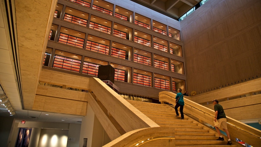 Modern interior of Austin Central Library with inviting reading spaces and architectural design.